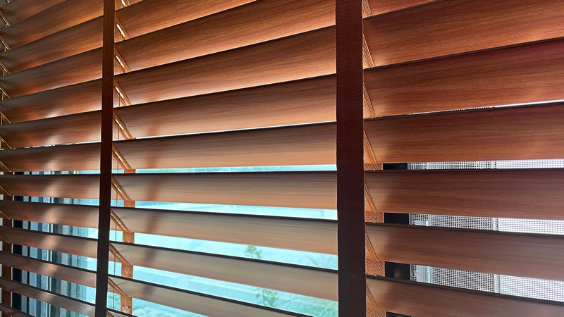 Image of stylish wooden blinds